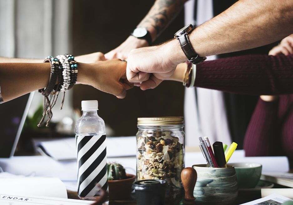 group fist bump